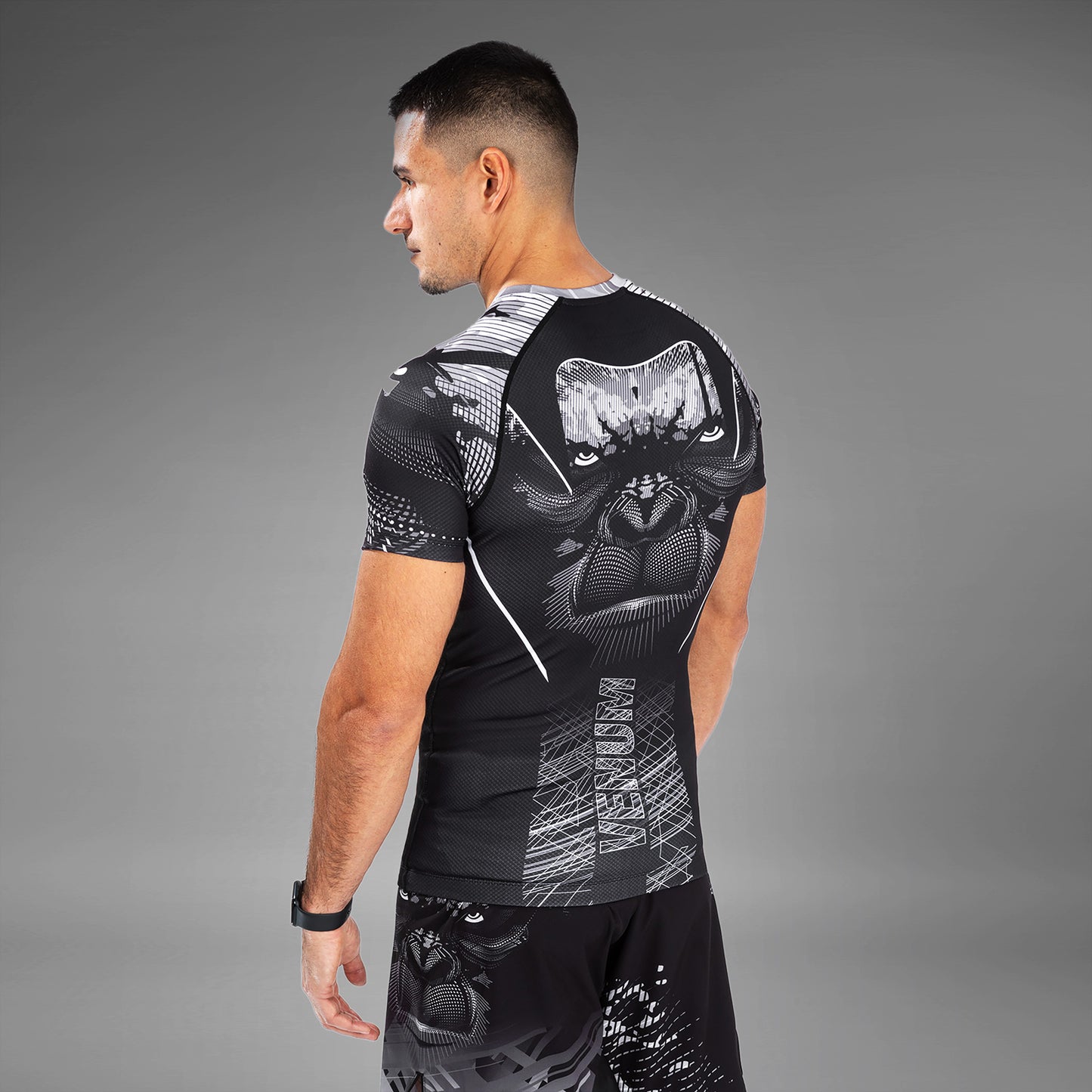 Venum Gorilla Jungle Rashguard a maniche corte - Nero/Bianco