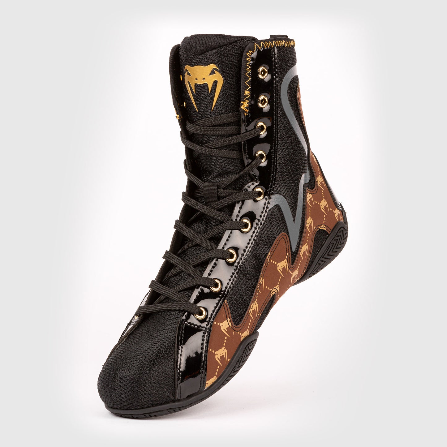 Scarpe da boxe Venum Elite Evo Monogram - Nero/Marrone