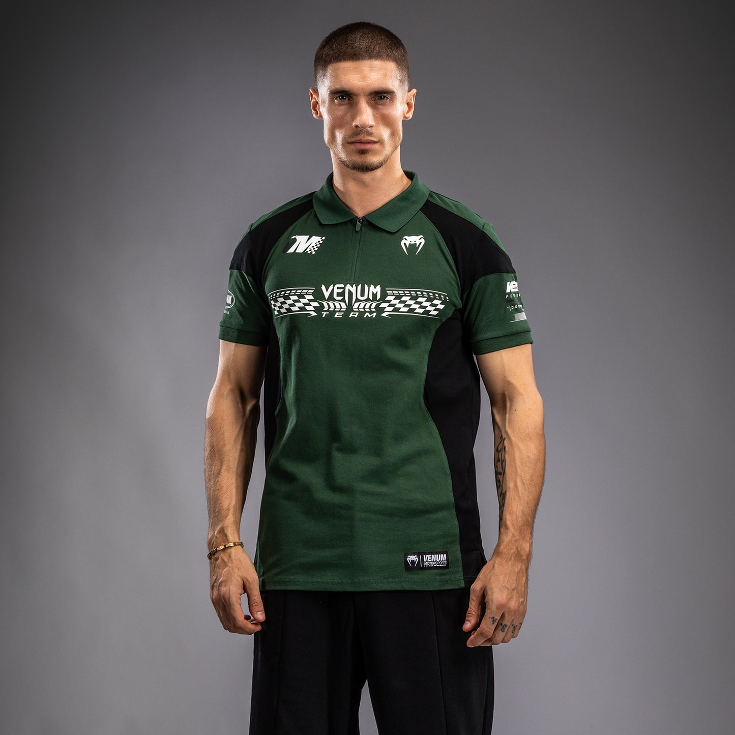 Venum Motorsport Polo in Cotone - Verde Profondo