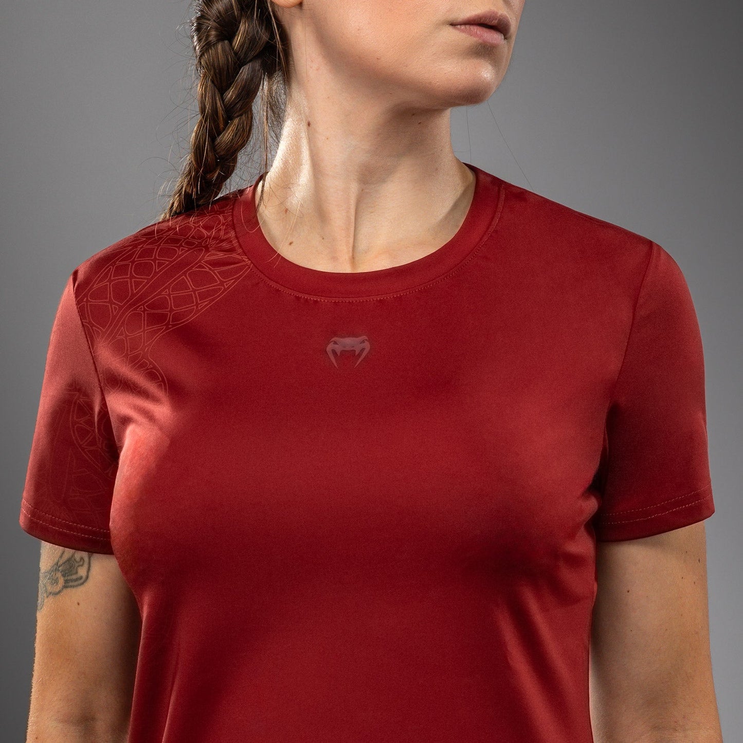 Venum Serpenti T-Shirt Dry-Tech Donna – Borgogna/Avorio