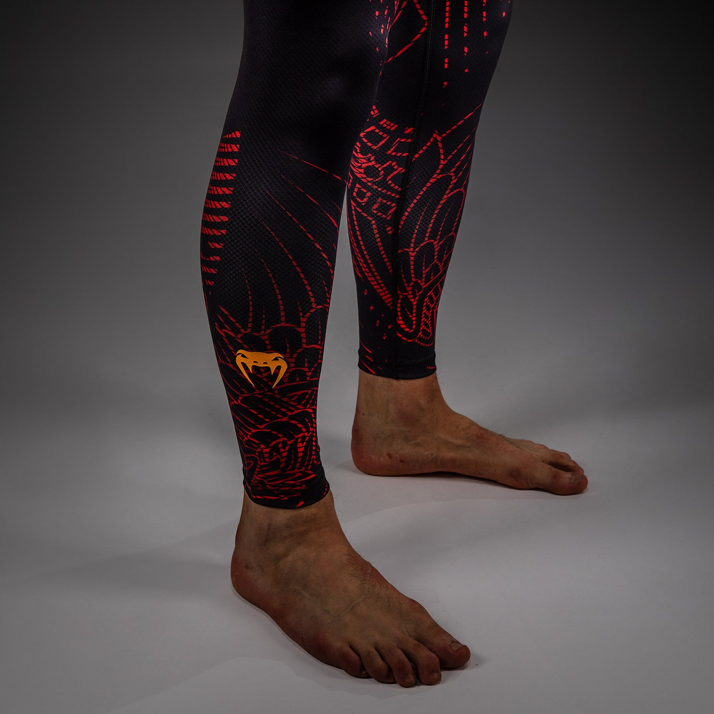 Venum Quetzal Fury Pantaloni Aderenti - Nero/Rosso Fury/Arancio