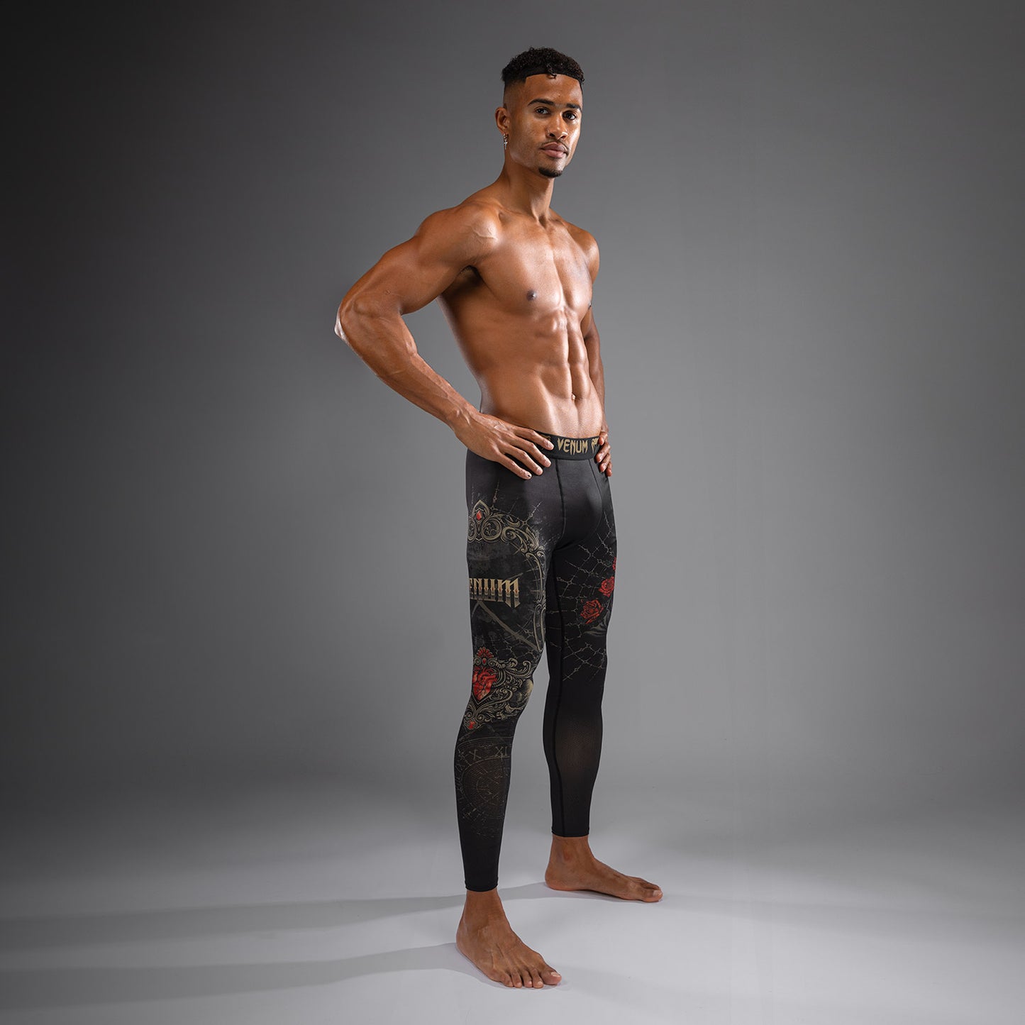 Venum Santa Muerte 5.0 Pantaloni a compressione - Nero Profondo/Oro