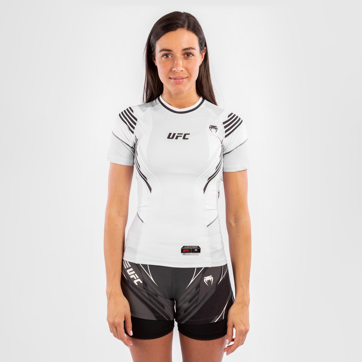 Rashguard Donna UFC Venum Authentic Fight Night - Bianco
