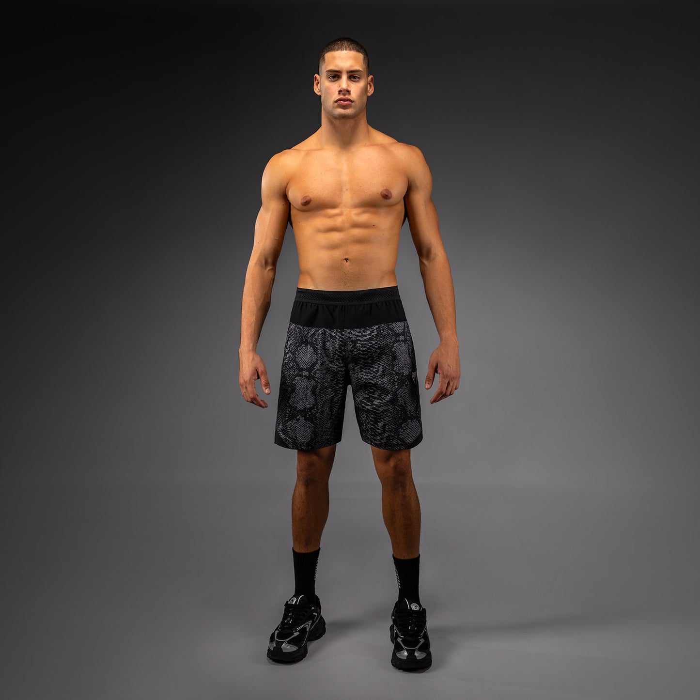 Venum G-Fit Scales Pantaloncini da Allenamento – Nero/Grigio Carbone