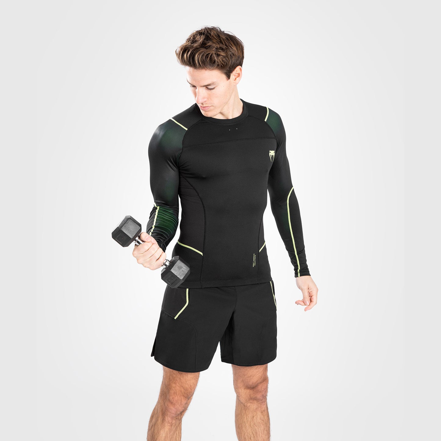 Venum Fusion 2.0  Rashguard da uomo - Maniche lunghe - Nero/Giallo