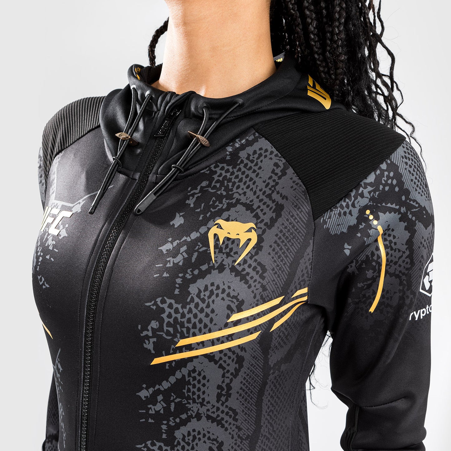 UFC Adrenaline by Venum Authentic Fight Night Felpa con cappuccio Walkout da Donna - Champion