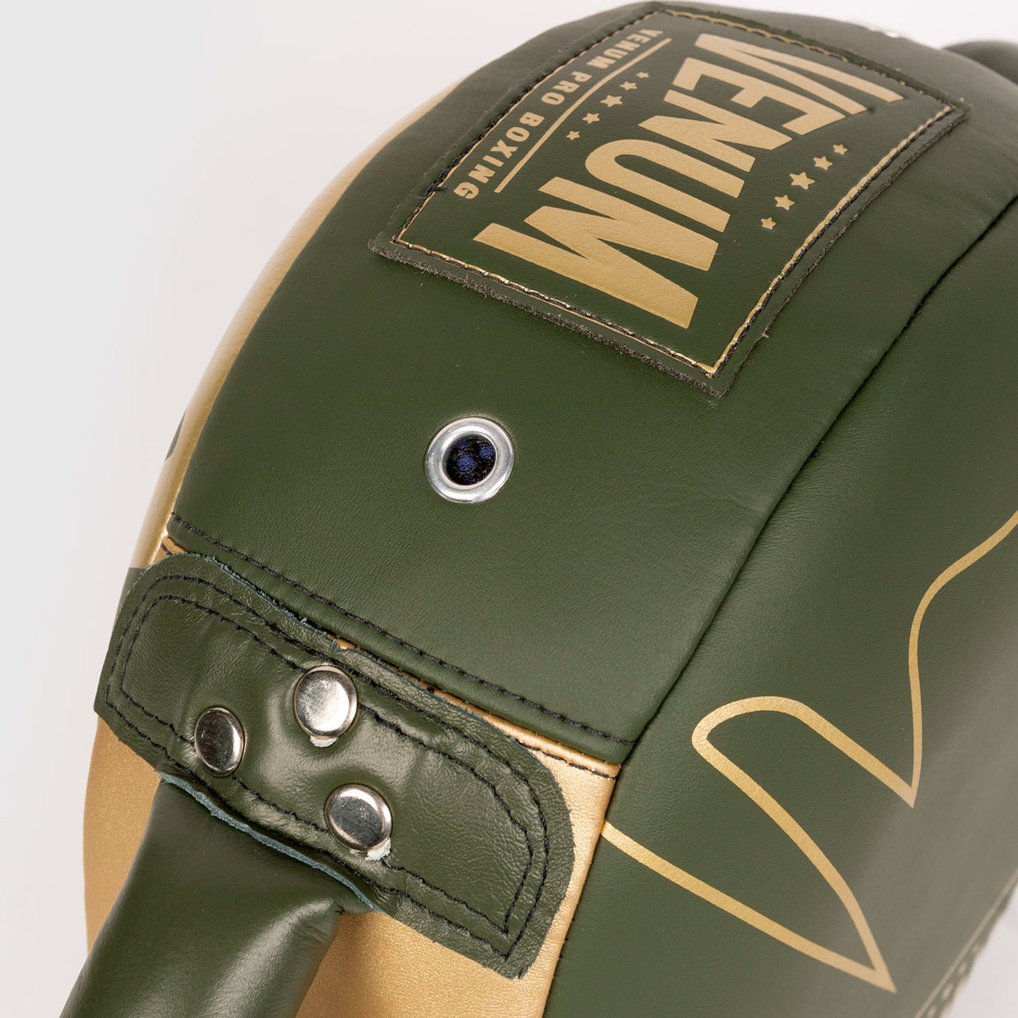 PRO BOXING GEAR PICCOLO PAD ROTONDO IN MICROFIBRA DI QUALITÀ - Khaki/Oro