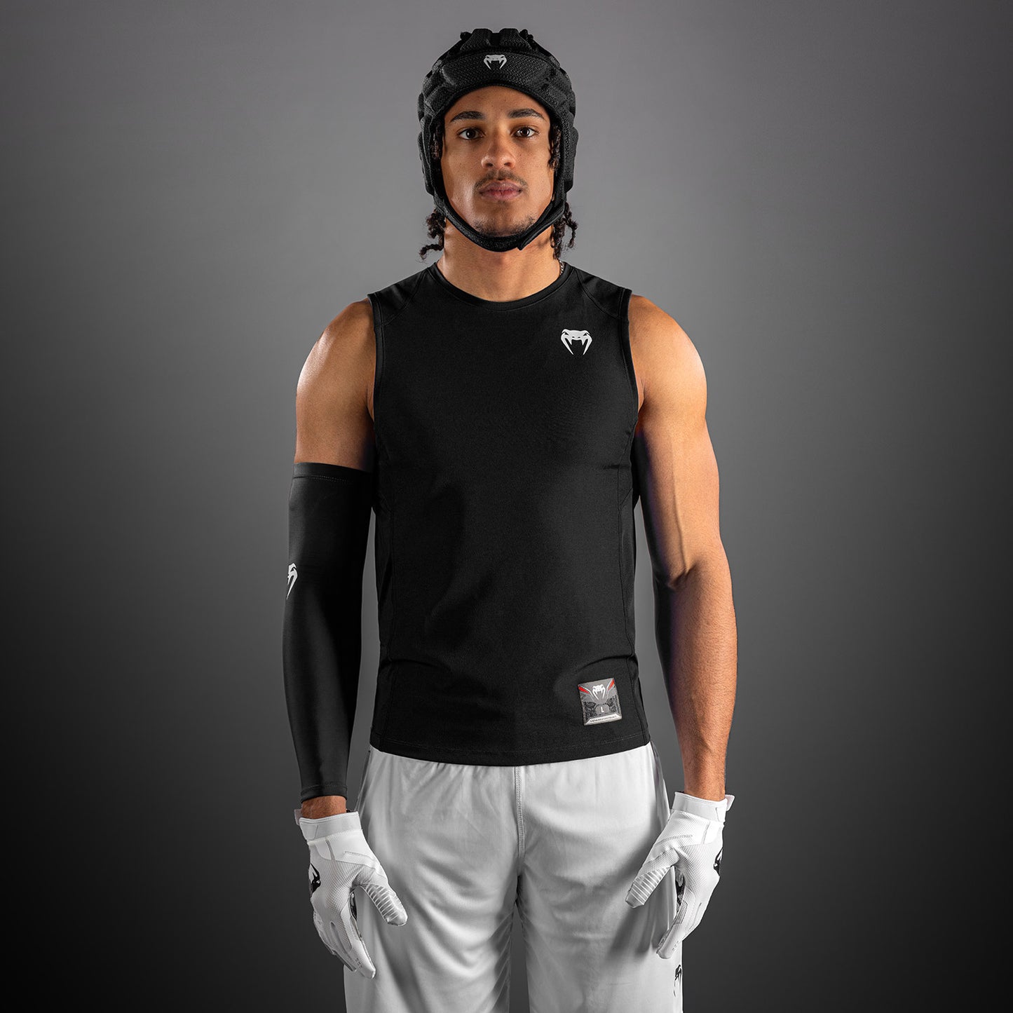 Venum Elite Football Maglietta a Compressione Senza Maniche - Nero