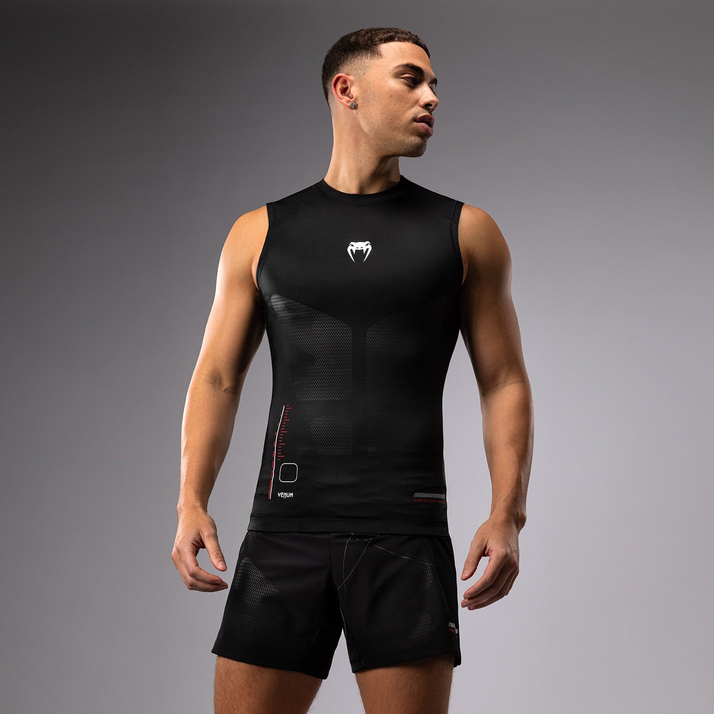 Venum Tactical XT Rashguard senza maniche - Nero/Rosso Fuoco
