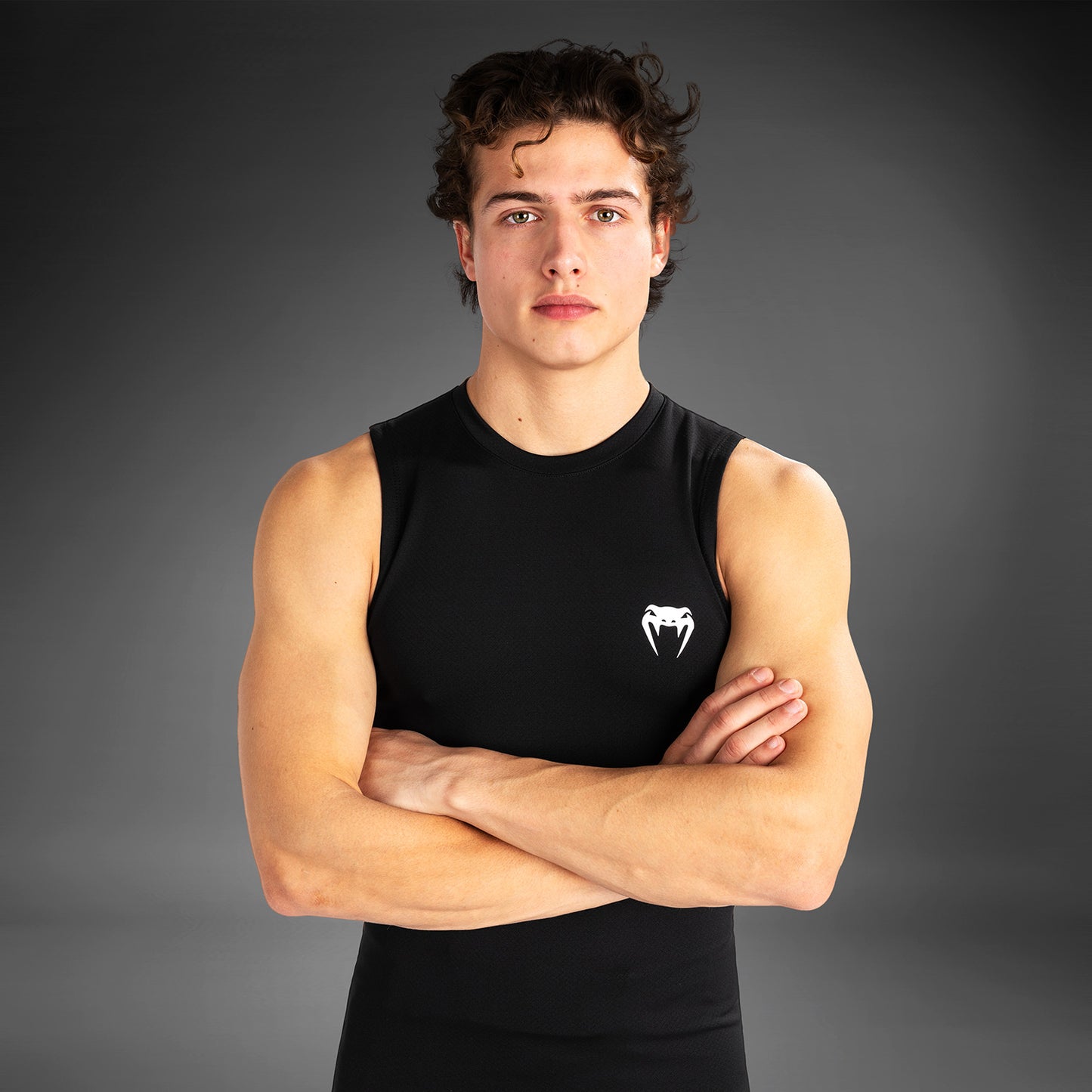 Venum Contender Rashguard senza maniche - Nero/Bianco