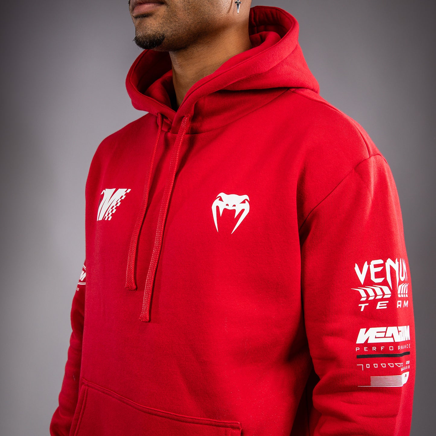Venum Motorsport Felpa con Cappuccio - Rosso Racer
