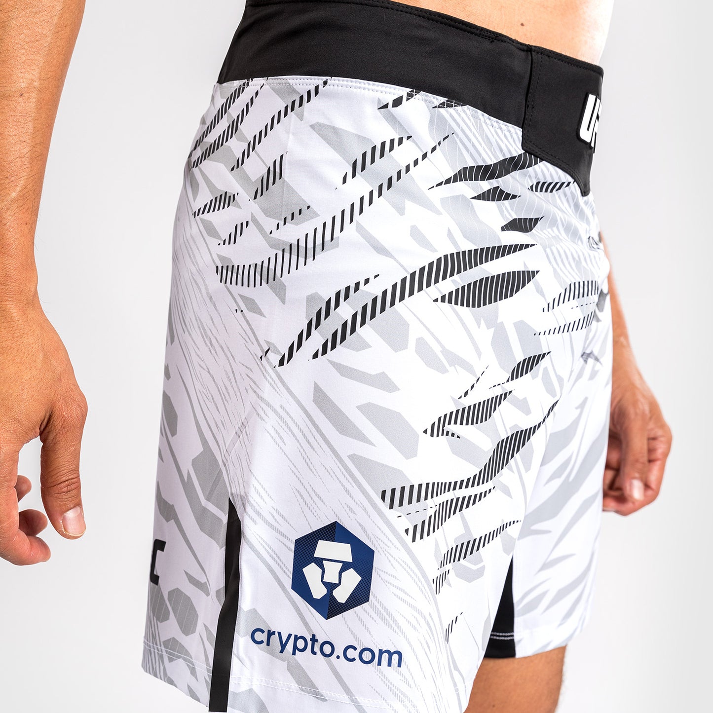UFC Fusion by Venum Personalizzati Authentic Fight Night Shorts da Lotta per Uomo - Fit Corto - Bianco