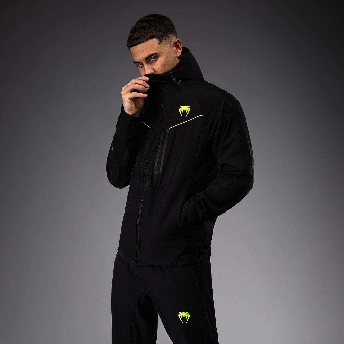 Venum Training Camp 4.0 Giacca da ginnastica - Nero/Verde chiaro