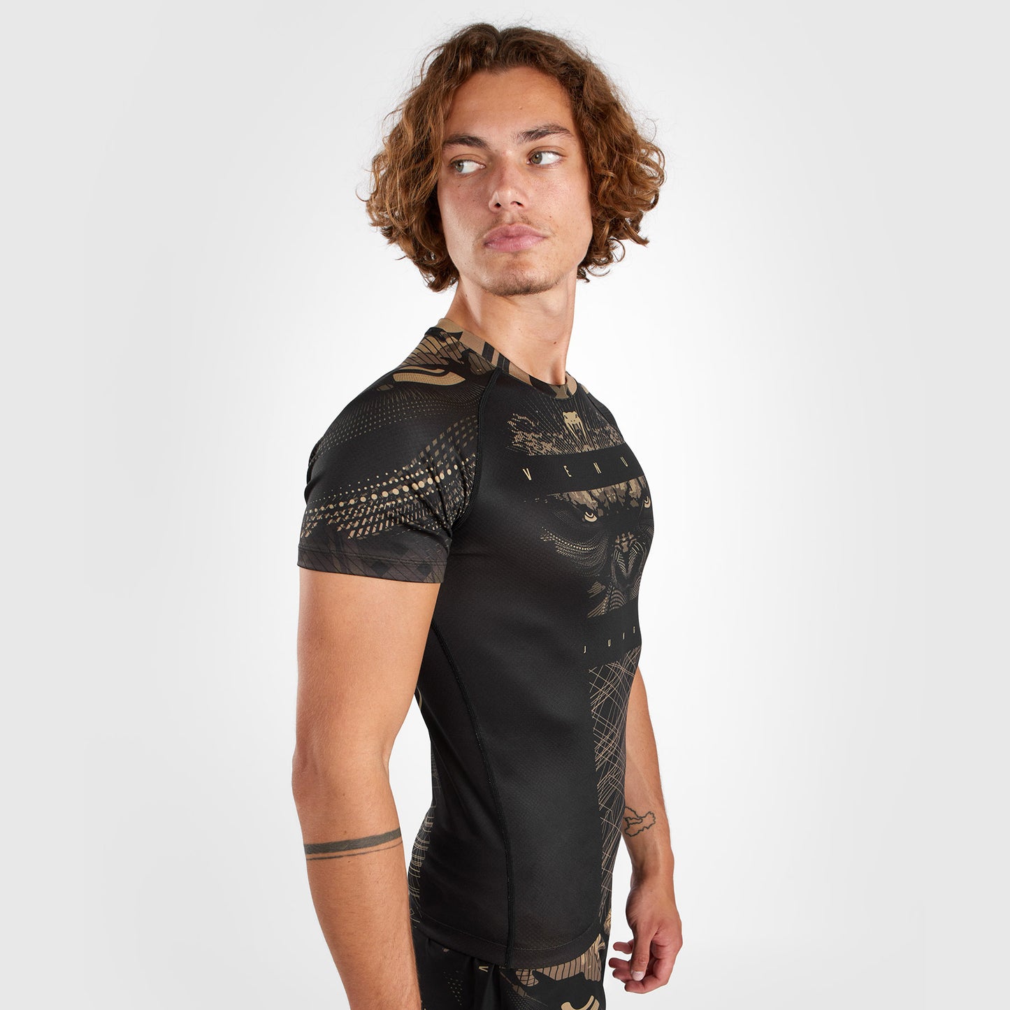 Venum Gorilla Jungle Rashguard a maniche corte -  Sabbia/Nero