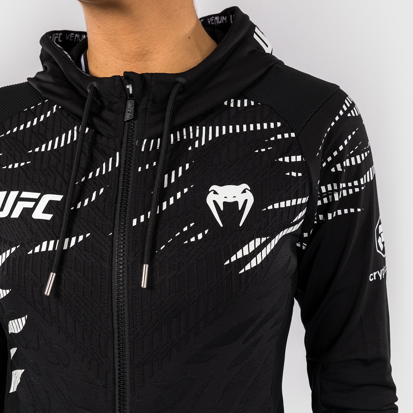 UFC Fusion by Venum Personalizzati Authentic Fight Night Felpa con Cappuccio per Donna - Nero