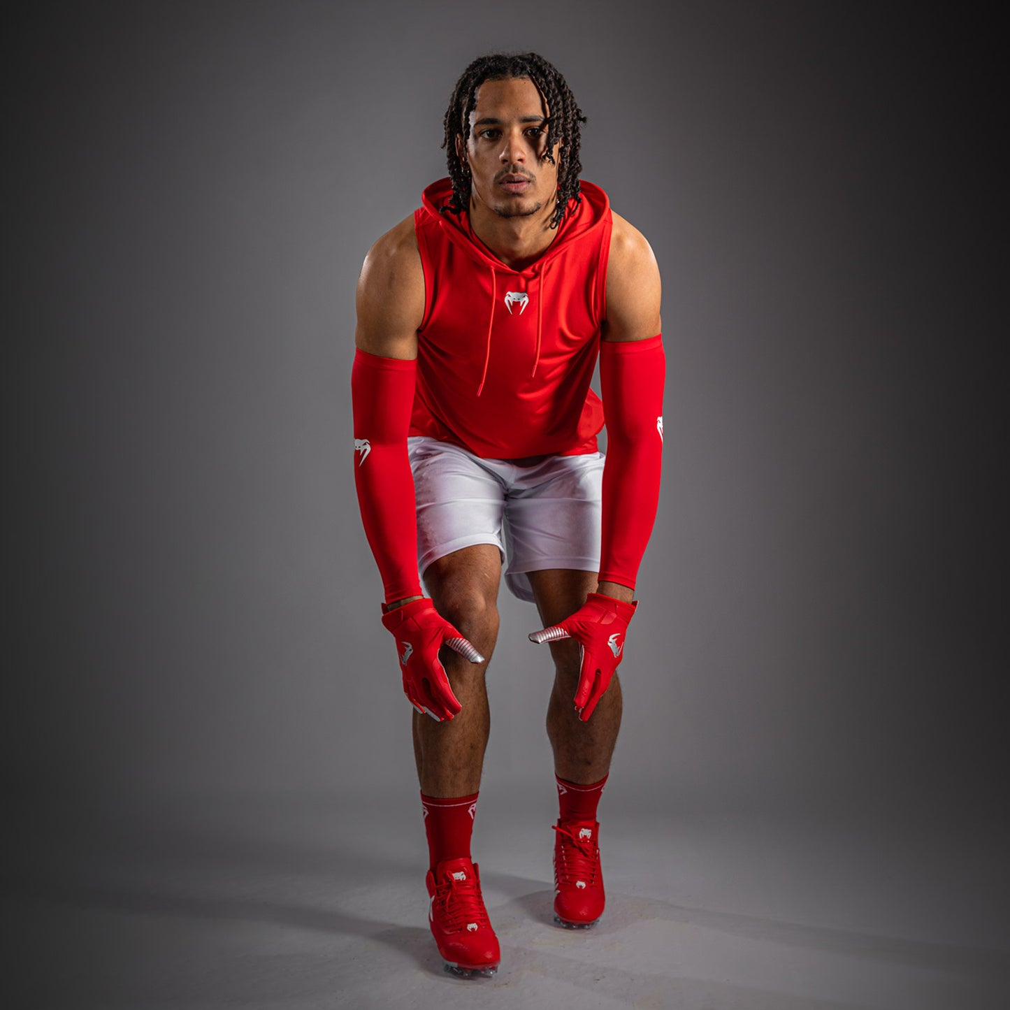 Venum Elite Felpa con Cappuccio Senza Maniche Dry Tech - Rosso