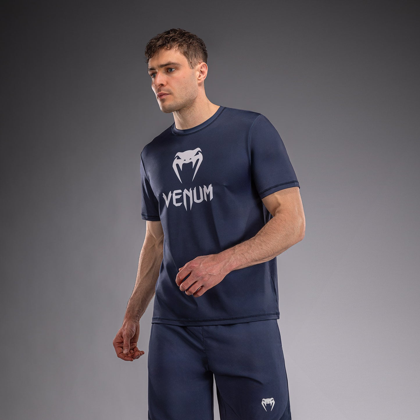 Venum Classic T-shirt Dry Tech - Blu navy/Bianco