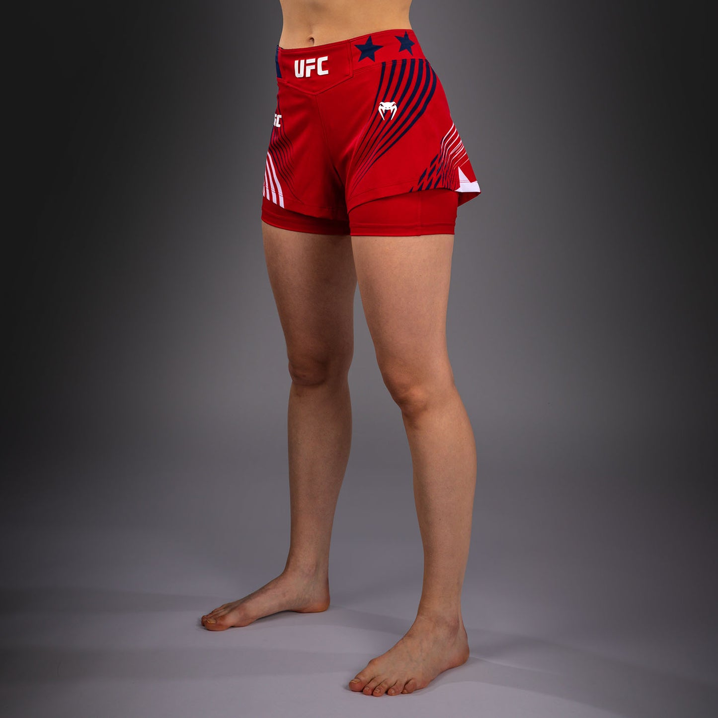 Official UFC Freedom 250 by Venum Authentic Fight Night Pantaloncini da combattimento da donna - Rosso