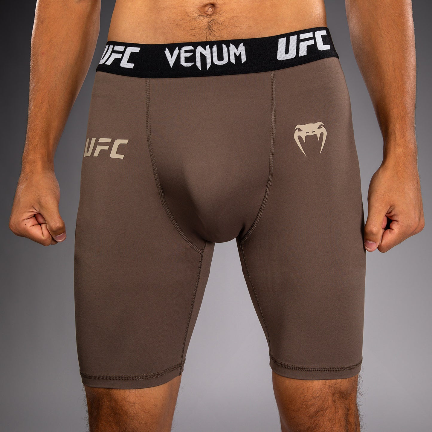 Venum UFC Unity by Venum Authentic Fight Week Pantaloncini a Compressione Tecnici da Uomo - Marrone