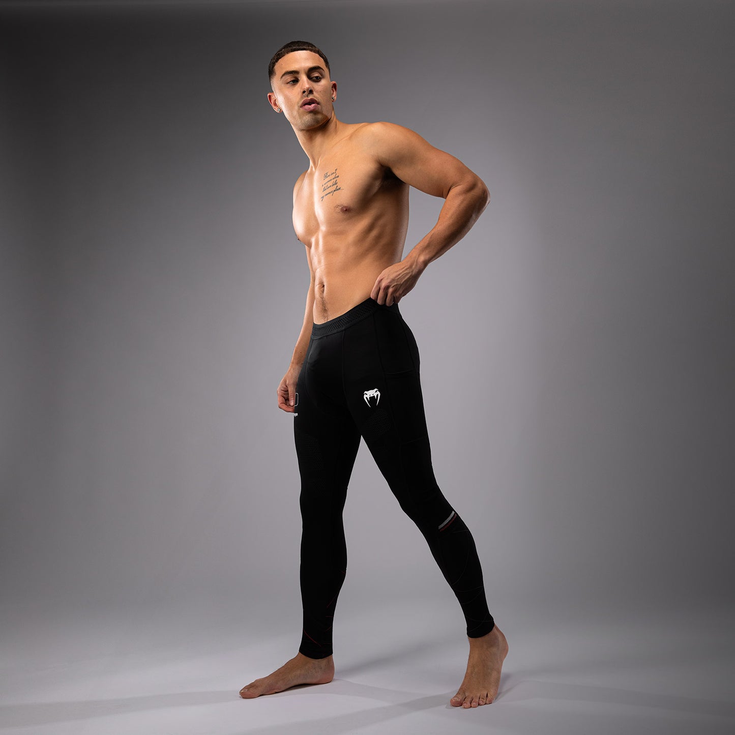 Venum Tactical XT Pantaloni a compressione - nero/rosso fuoco