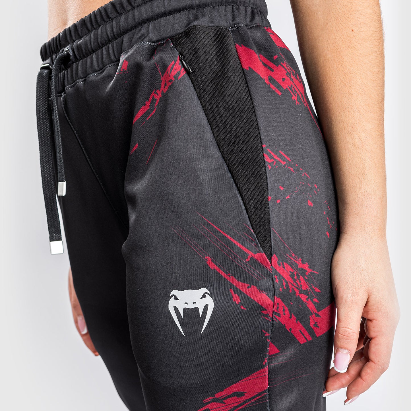 Pantaloni jogger UFC Venum Authentic Fight Week 2.0 - Donna - Nero/Rosso