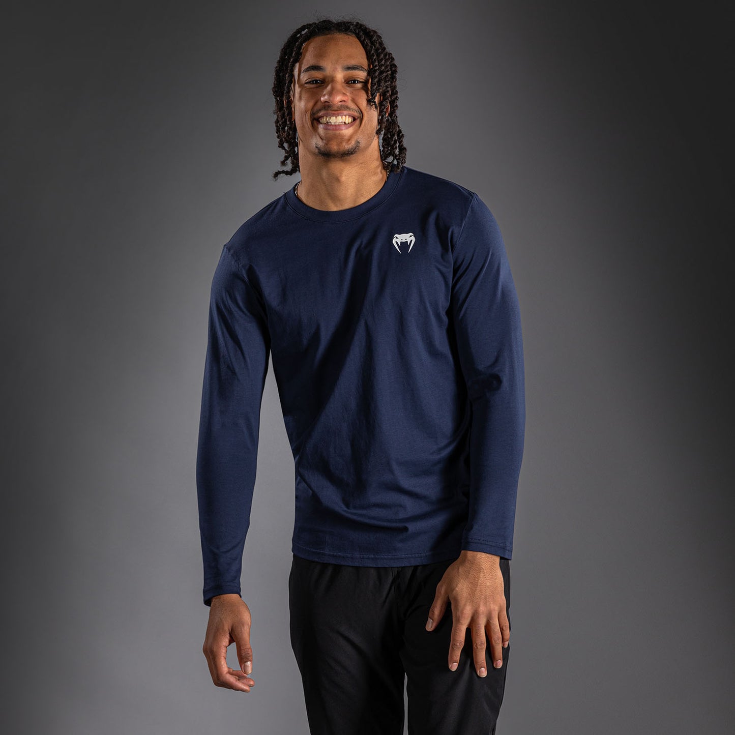 Venum Lineup Maglietta a Maniche Lunghe Navy - Blu/Bianco
