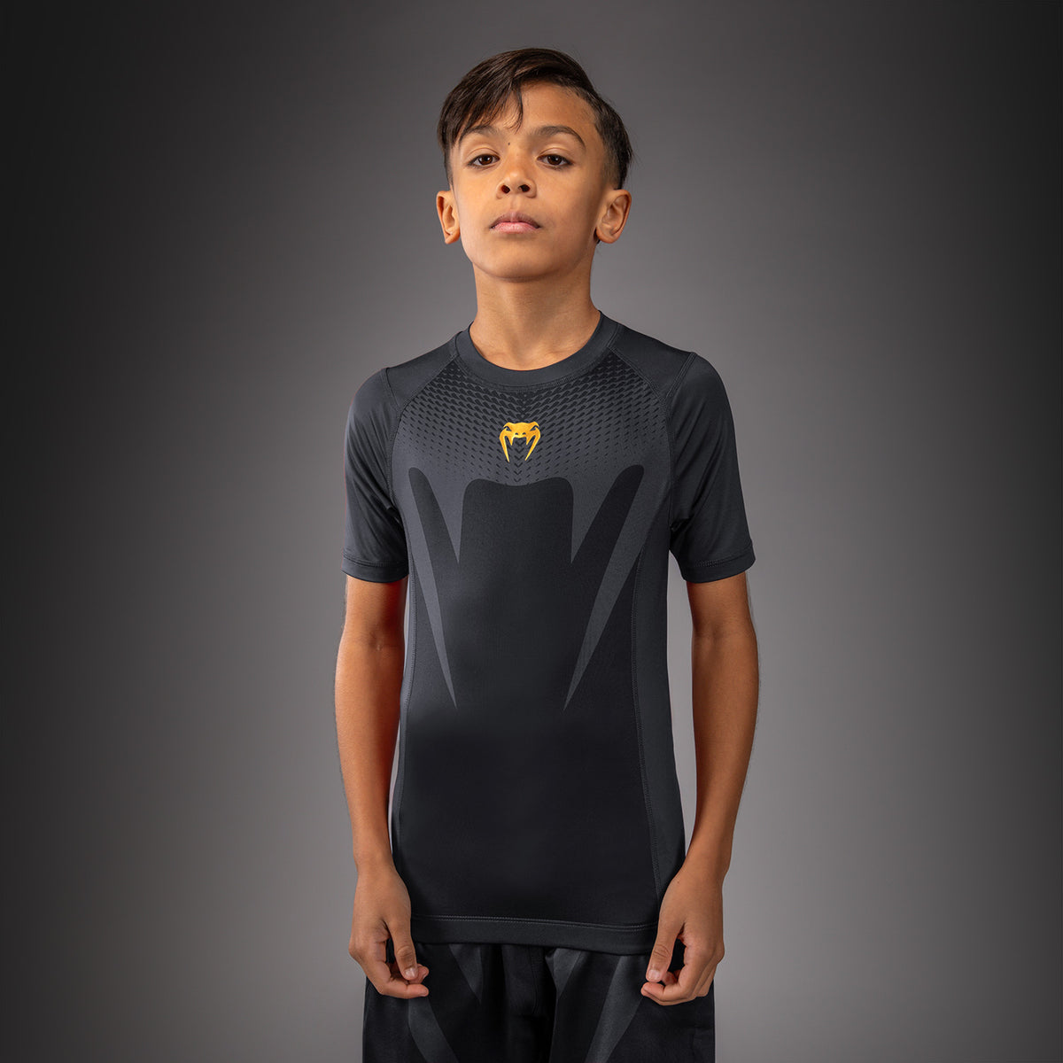 Venum Attack Rashguard a maniche corte per bambini - Nero/Oro