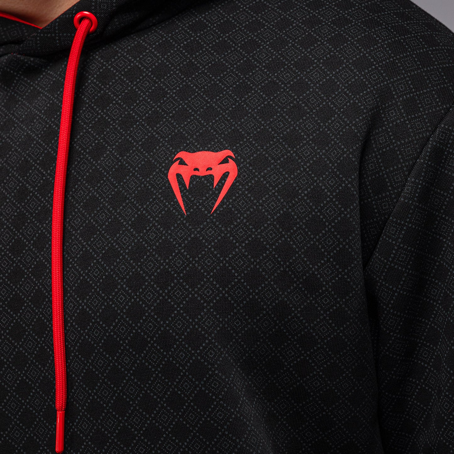 Venum x Roger Gracie Signature Felpa con Cappuccio - Nero/Rosso