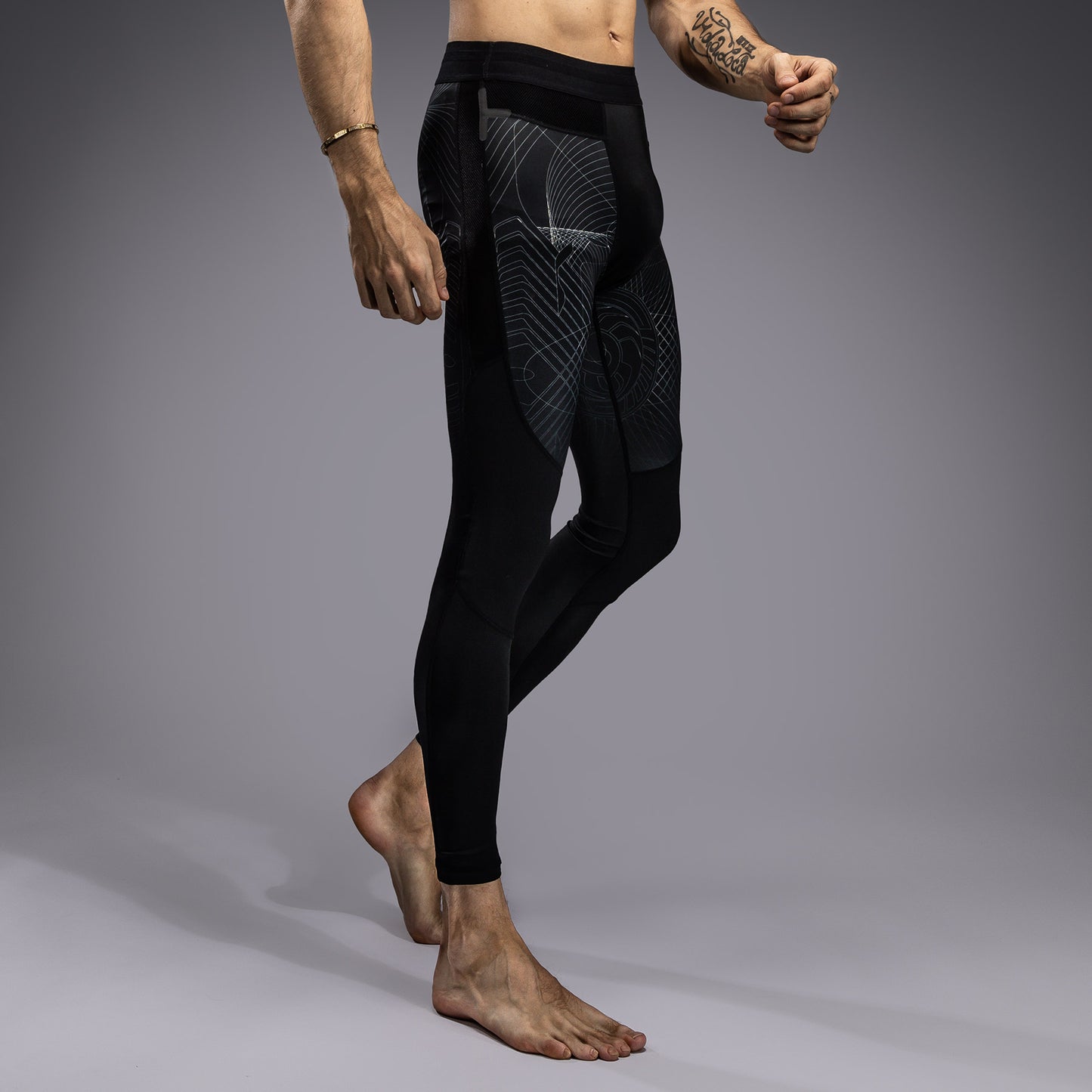 Venum G-Fit Air Pantaloni a compressione - Nero Profondo/Sabbia Del Deserto
