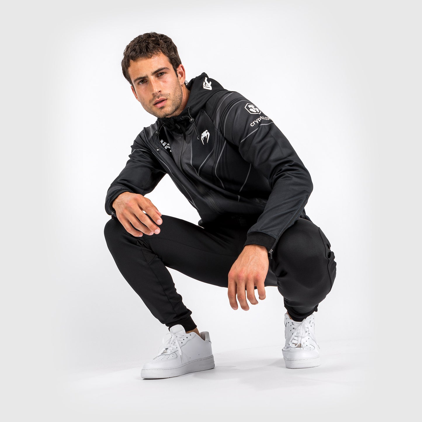 Felpa con cappuccio UFC Venum Authentic Fight Night 2.0 Uomo - Nero