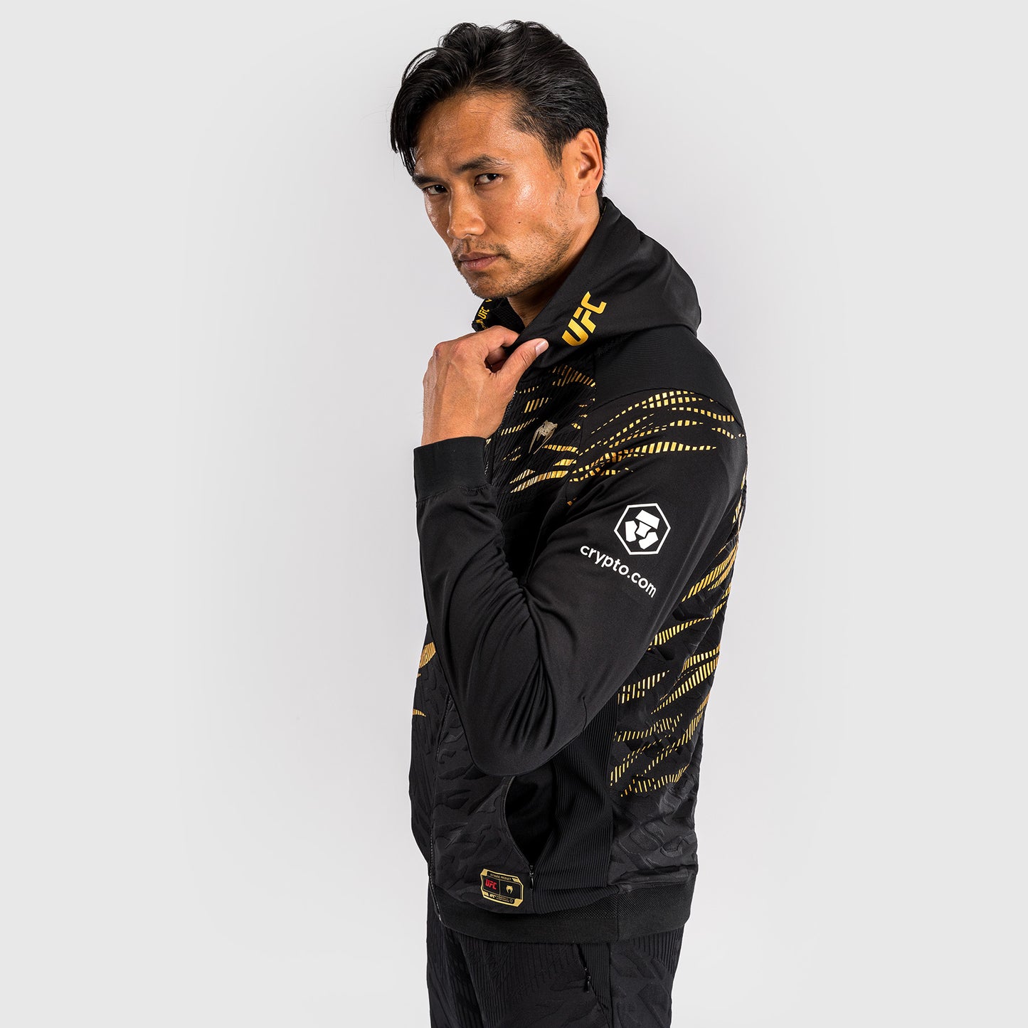 UFC Fusion by Venum Authentic Fight Night Felpa con Cappuccio per Uomo - Champion