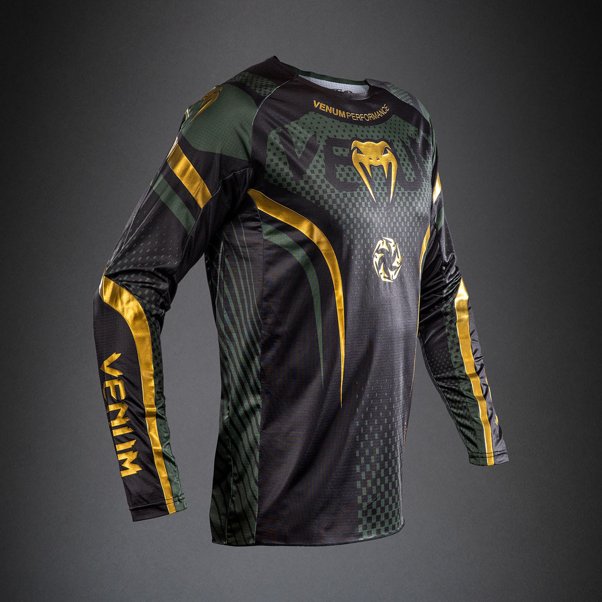 Venum MX Challenger Maglia da Motorsports - Nero/Verde/Oro