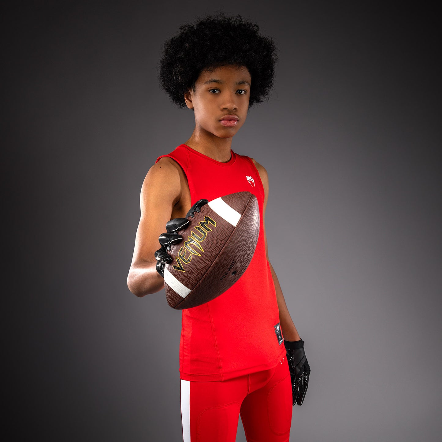 Venum Elite Football Maglietta a Compressione Senza Maniche da Calcio per Bambini - Rosso