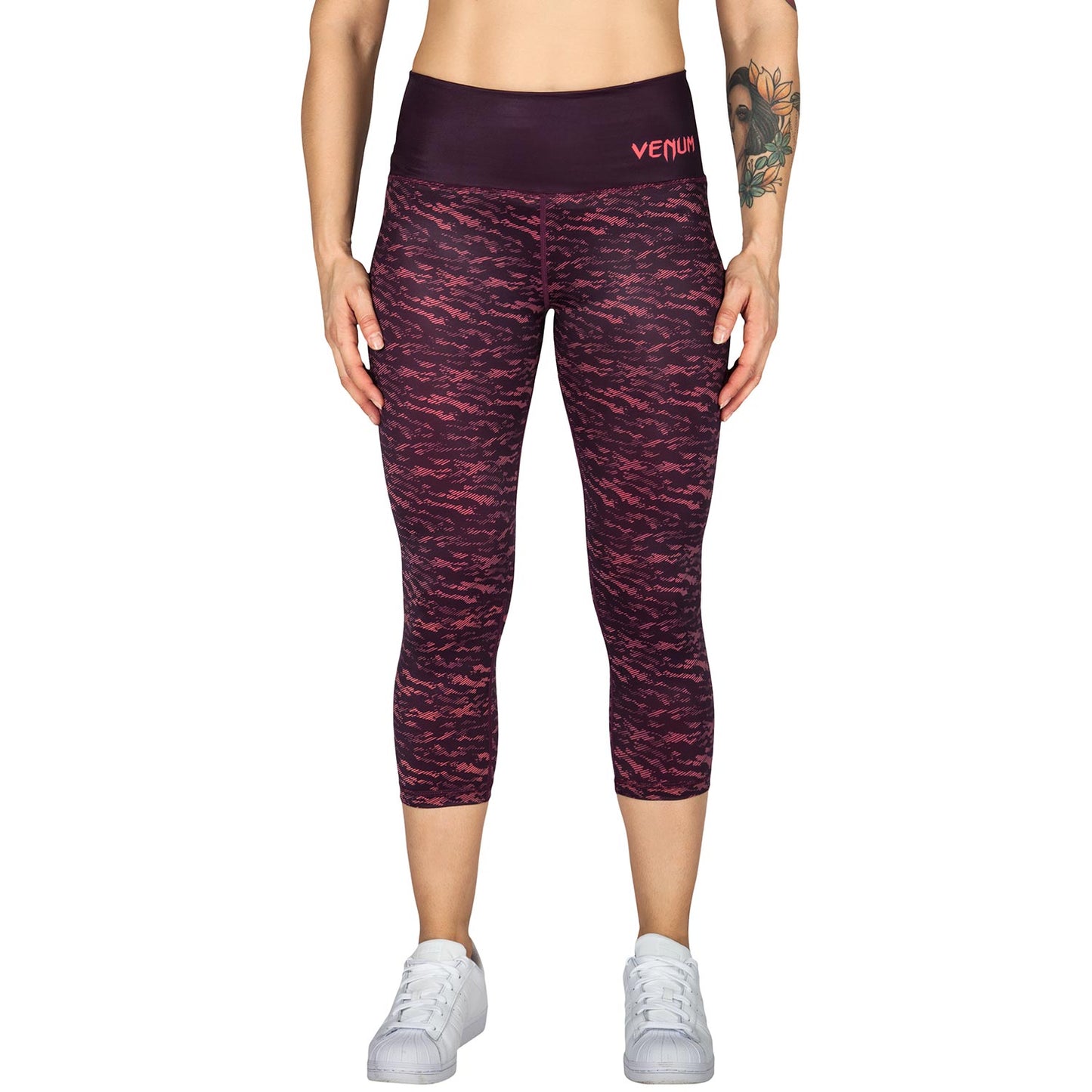 Venum Camoline Cropped Leggings - Nero/Corallo