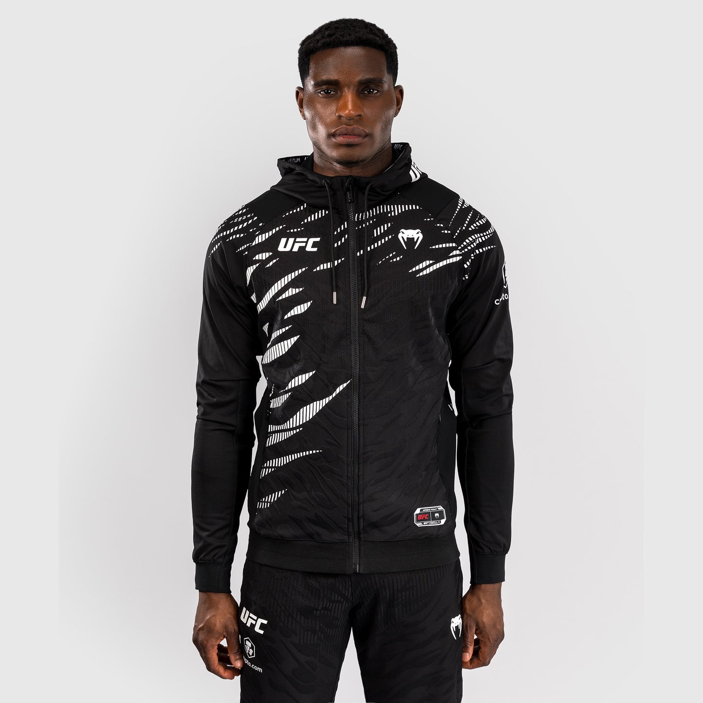 UFC Fusion by Venum Personalizzati Authentic Fight Night Felpa con Cappuccio per Uomo - Nero