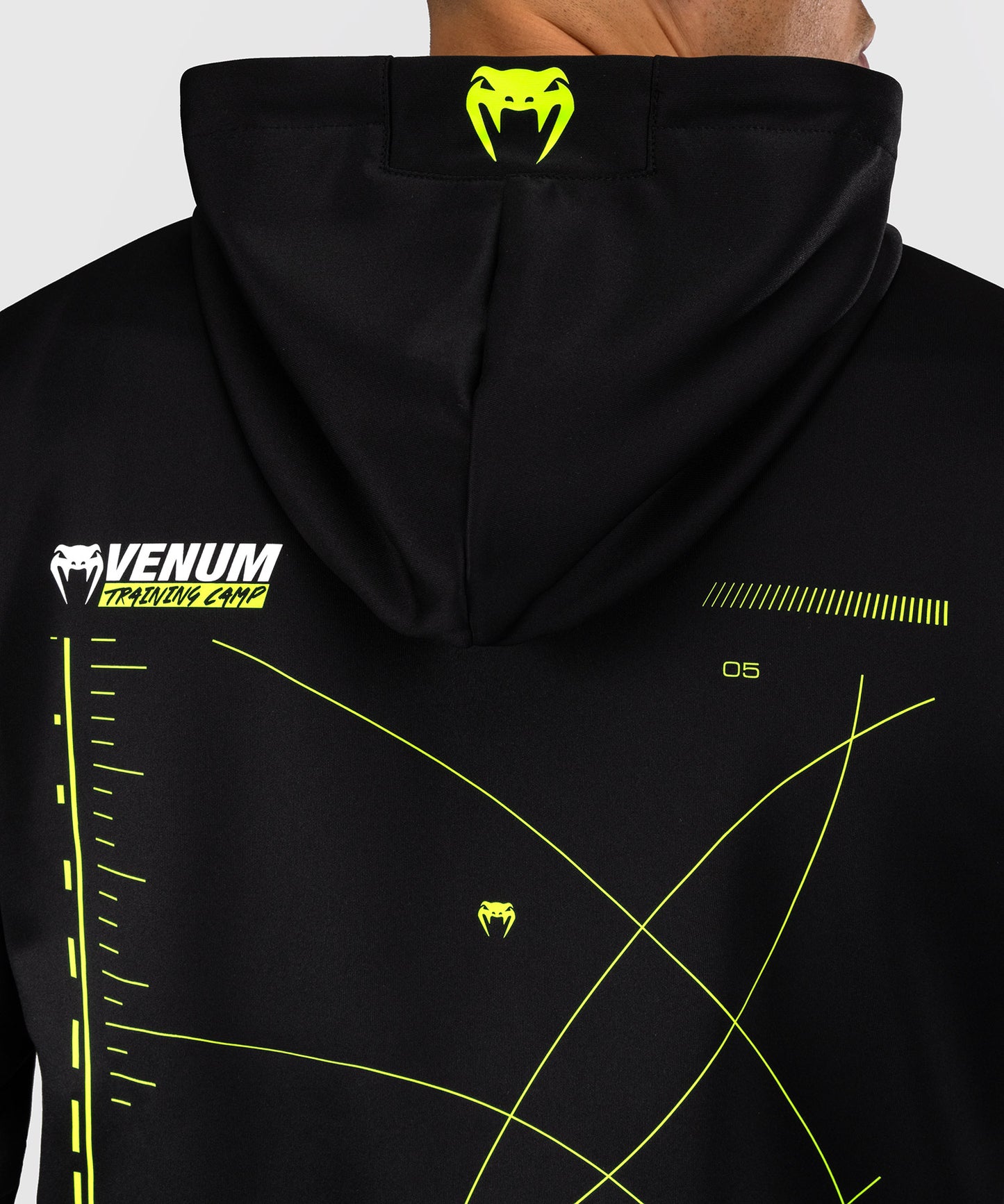 Venum Training Camp 4.0 Felpa con cappuccio con zip intera - Nero/Neo Green