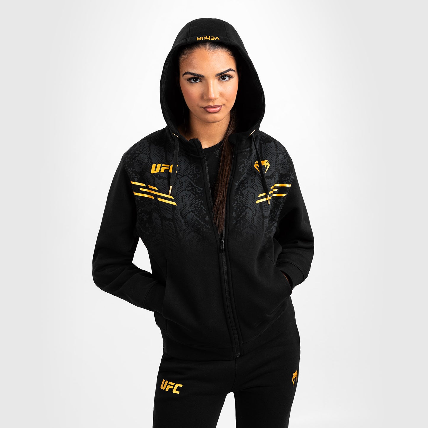UFC Adrenaline by Venum Replica Felpa con Cappuccio e Zip da Donna - Champion