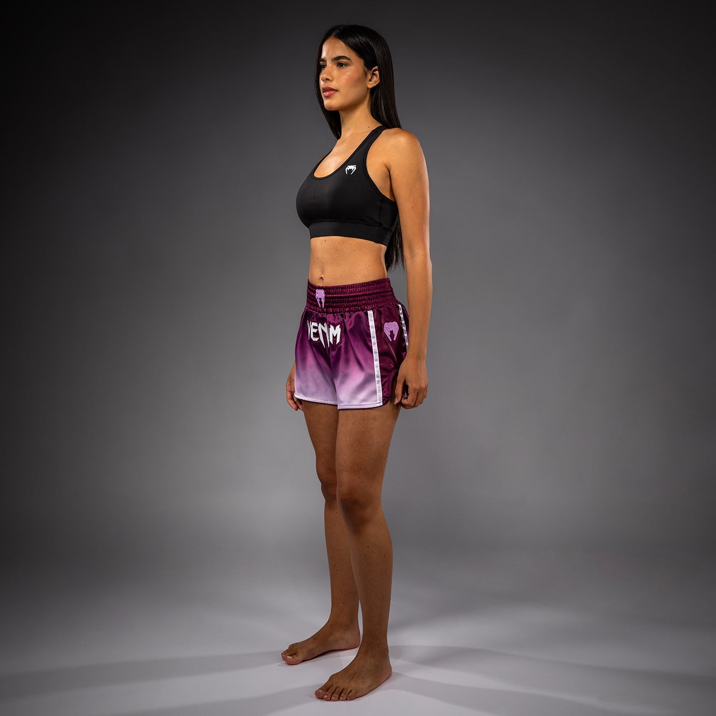 Venum Iris Pantaloncini Muay Thai - Prugna/Bianco
