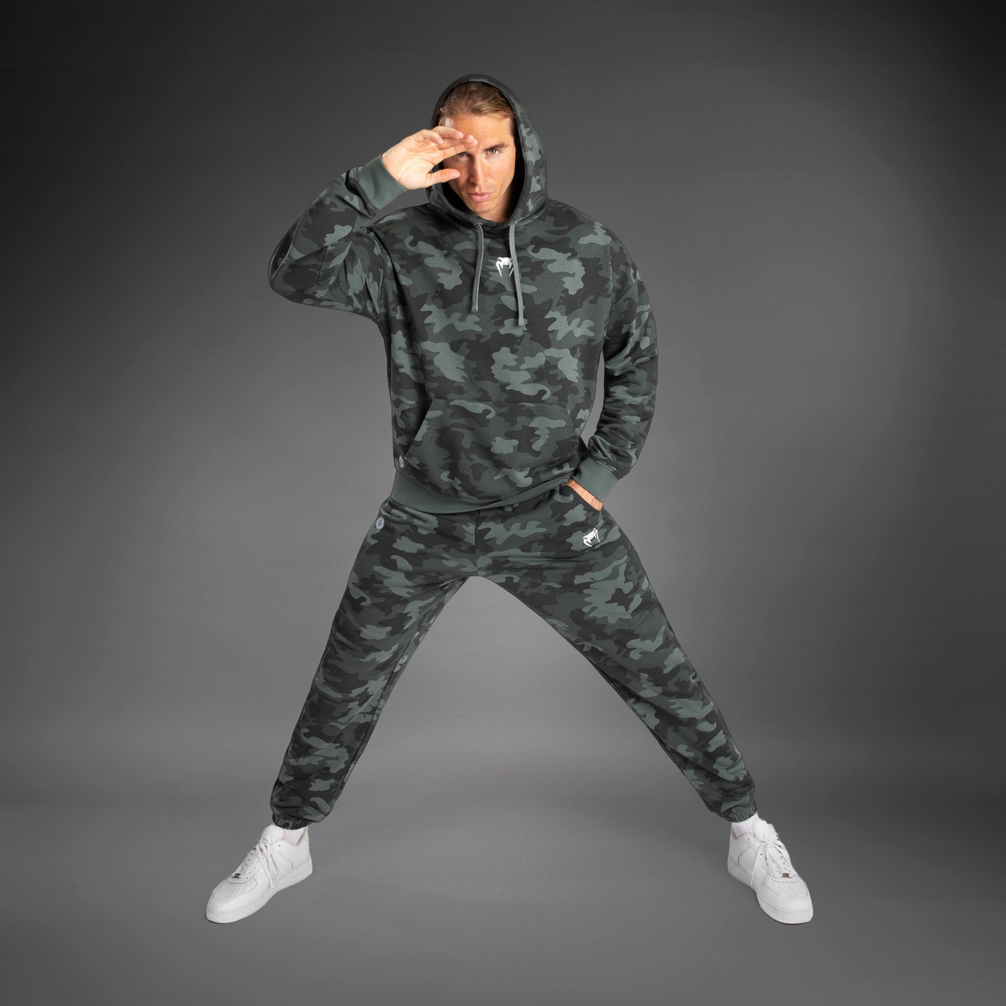 Venum Vortex XL Felpa con cappuccio da Uomo - Camo Kaki