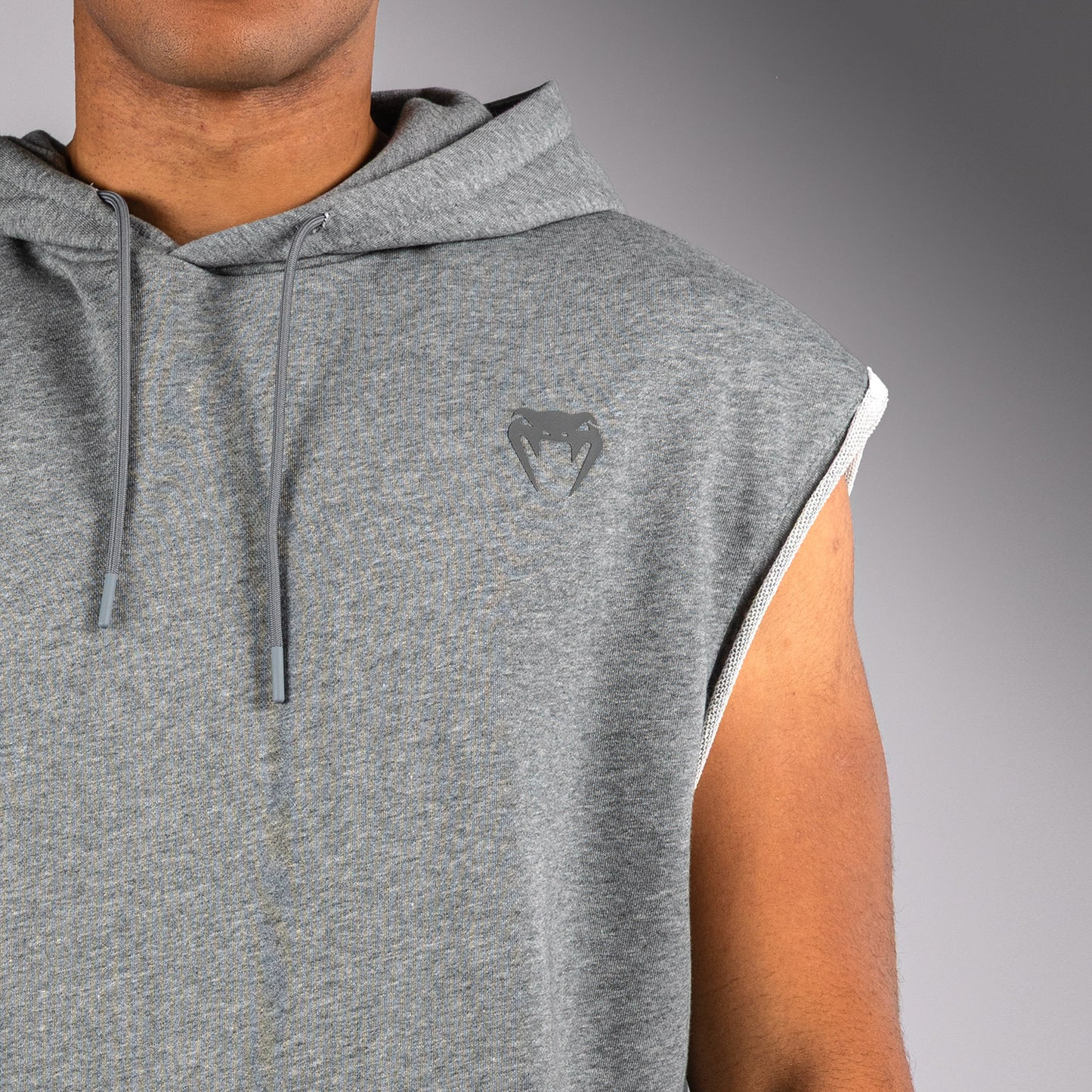 Venum Divide Felpa con Cappuccio Senza Maniche - Grigio Mélange