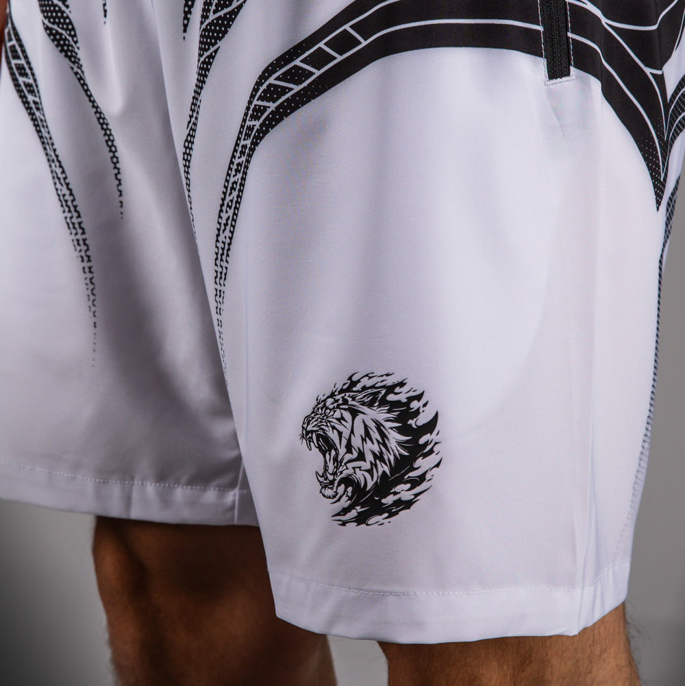 Venum x Mike Tyson Tiger Training Pantaloncini da allenamento - Bianco ottico/Nero profondo