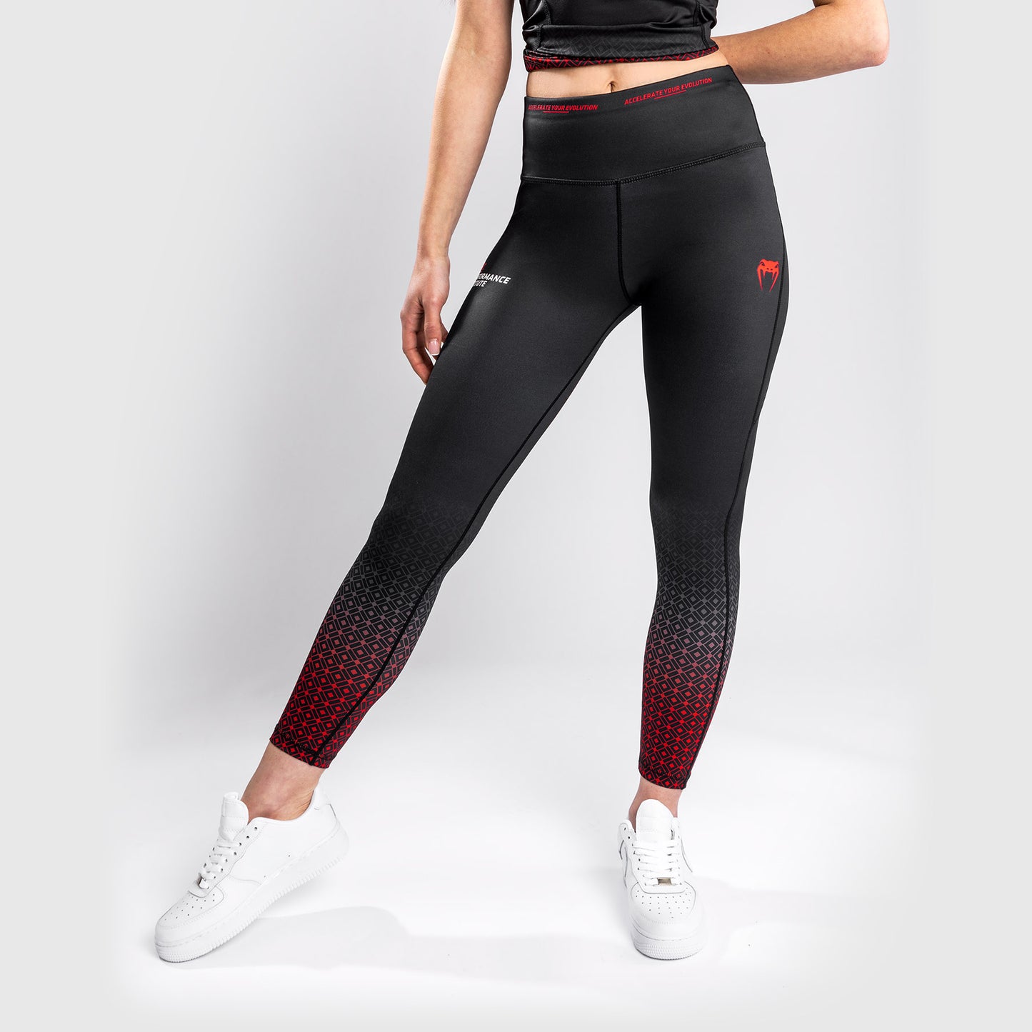 Leggings Venum UFC Performance Institute - Nero/Rosso