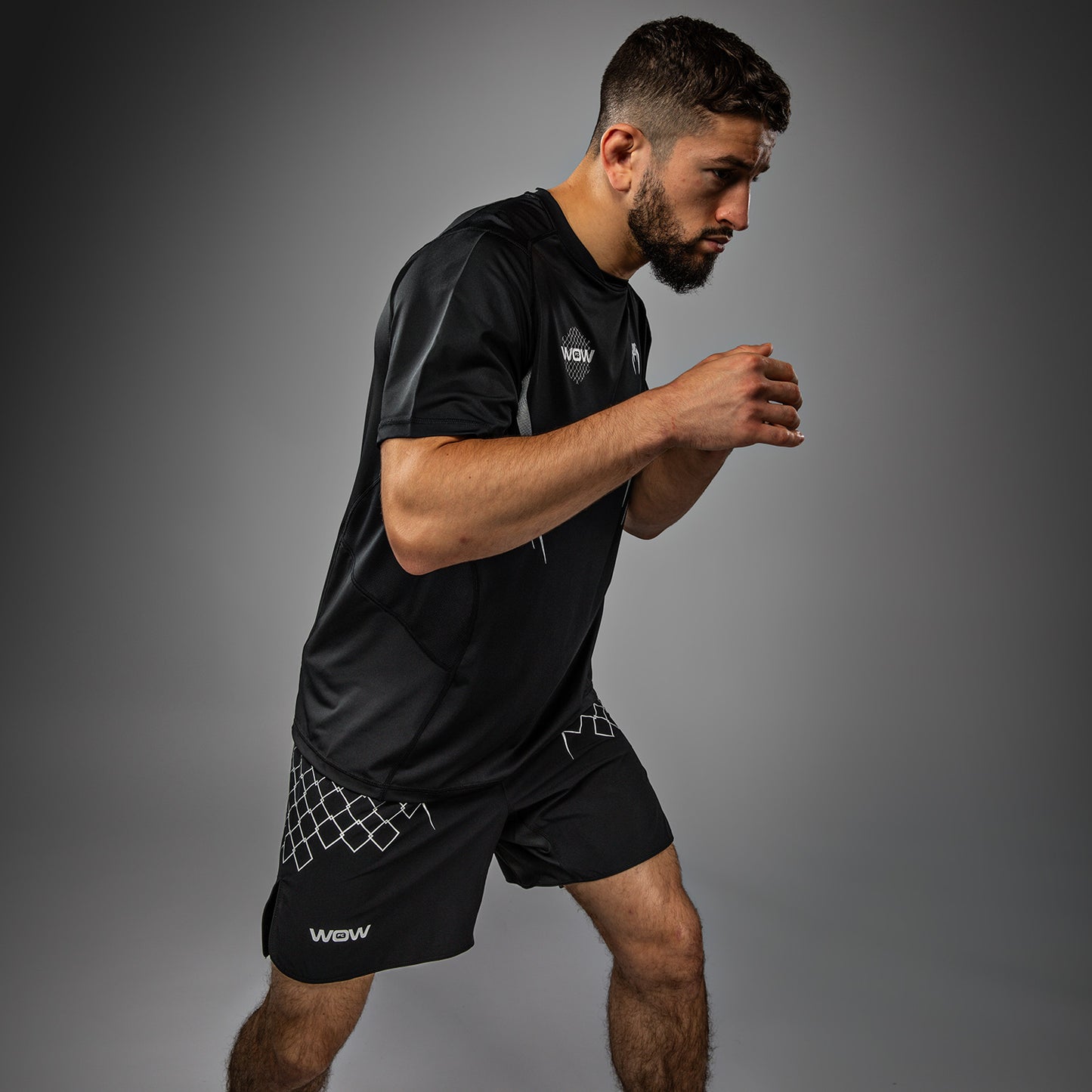 Venum x WOW FC T-Shirt Dry-Tech - Nero/Grigio Argento