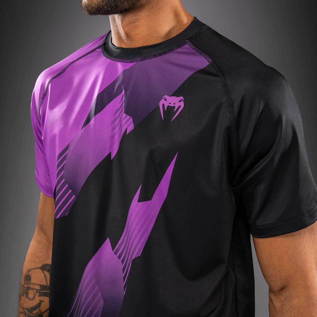 Venum No-Gi 6.0 Maglietta Dry Tech - Nero/Viola
