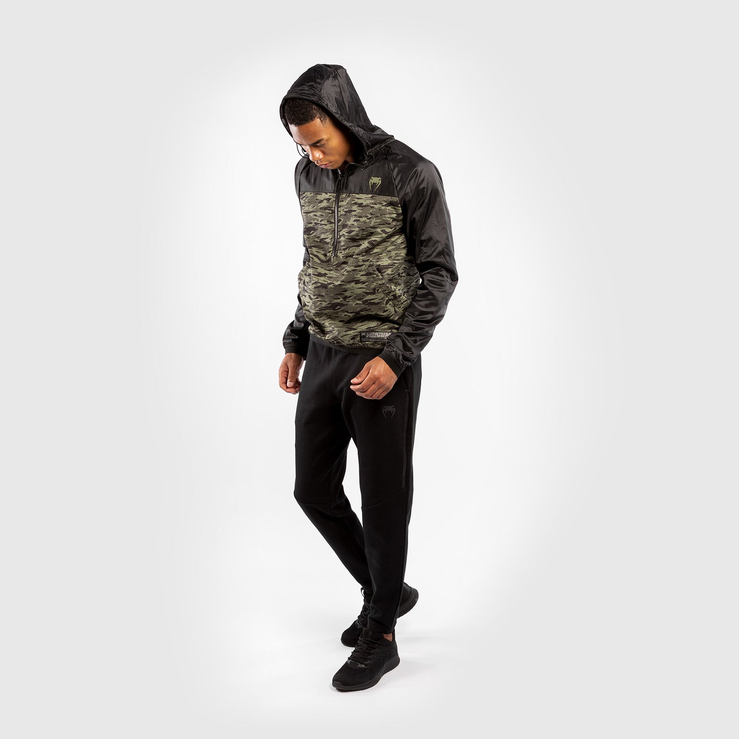 Felpa con cappuccio Venum Laser XT - Nero/Camo Foresta