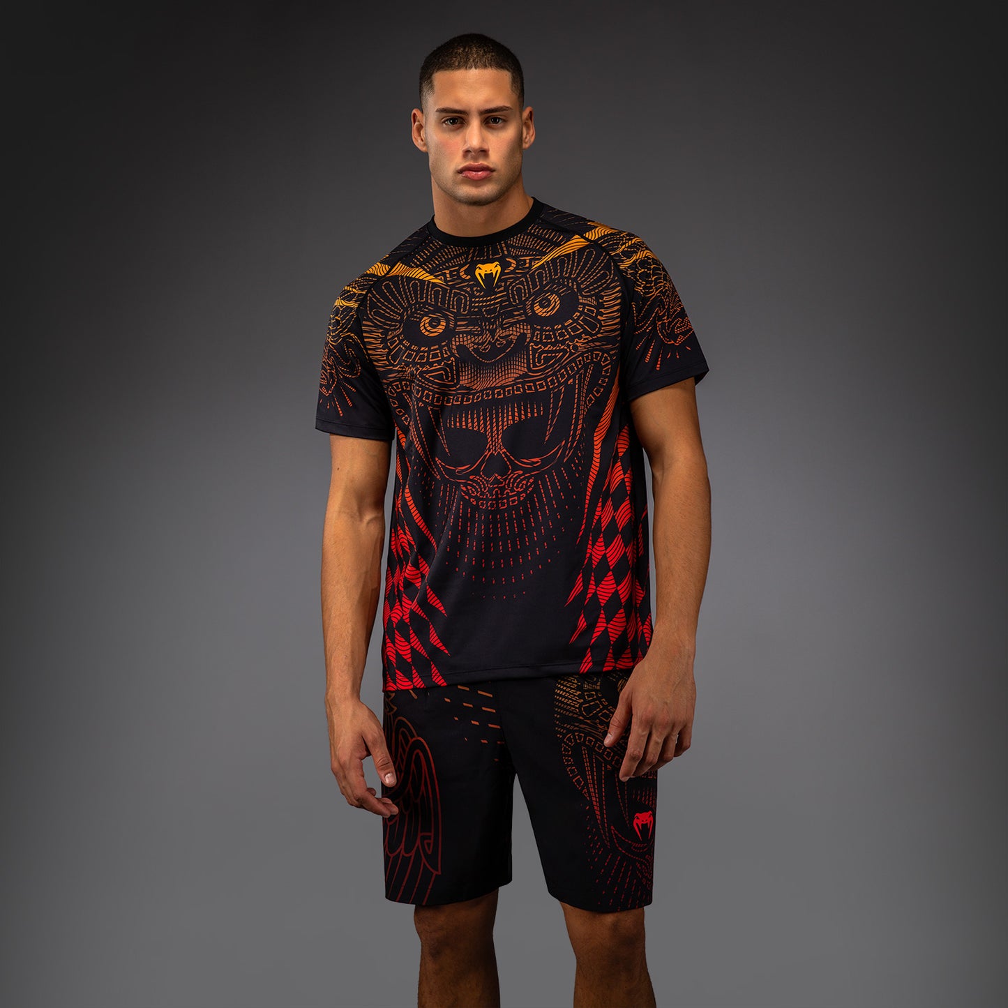 Venum Quetzal Fury Dry-Tech T-Shirt - Nero/Rosso Fury/Arancione