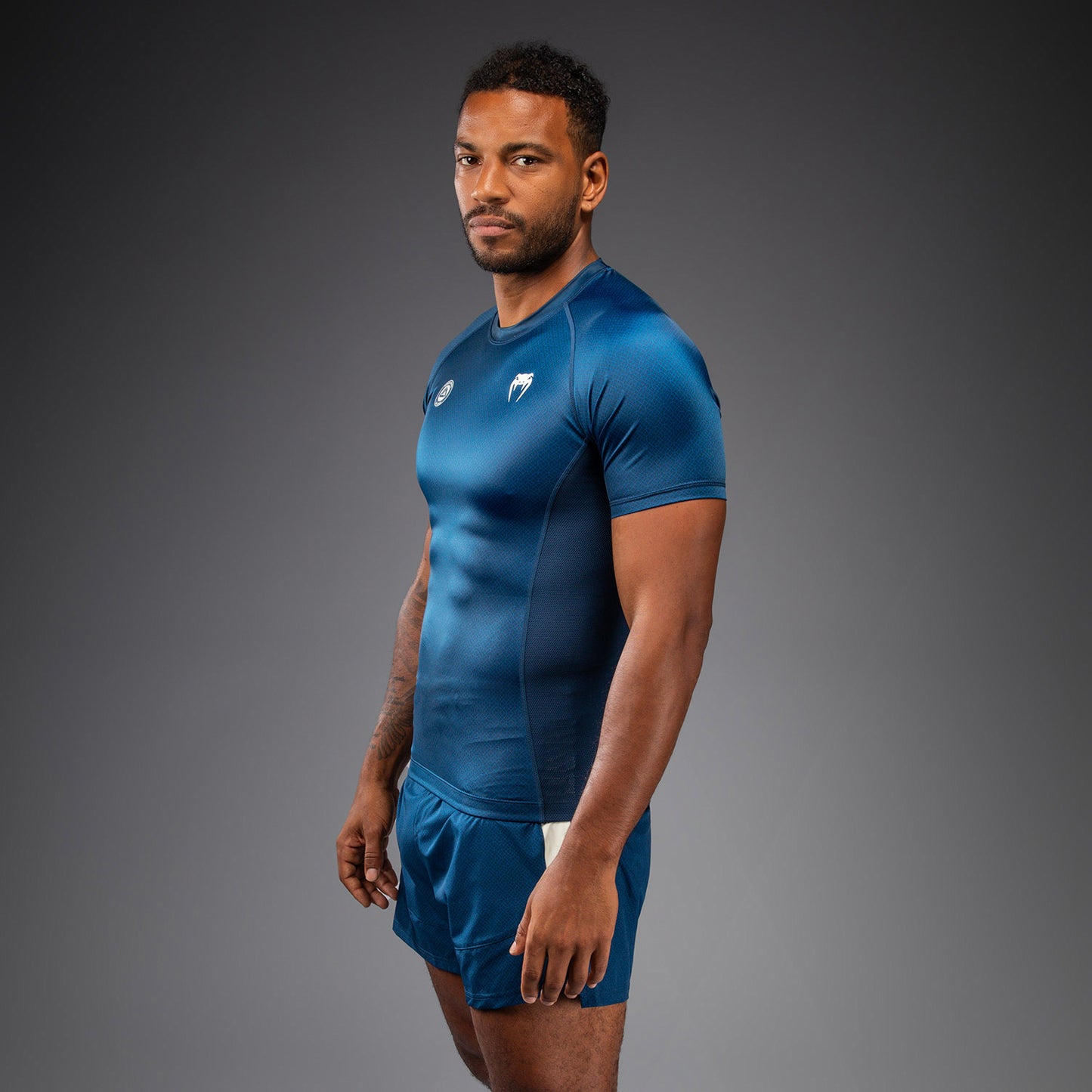 Venum x Roger Gracie Academy Rashguard a Maniche Corte - Blu