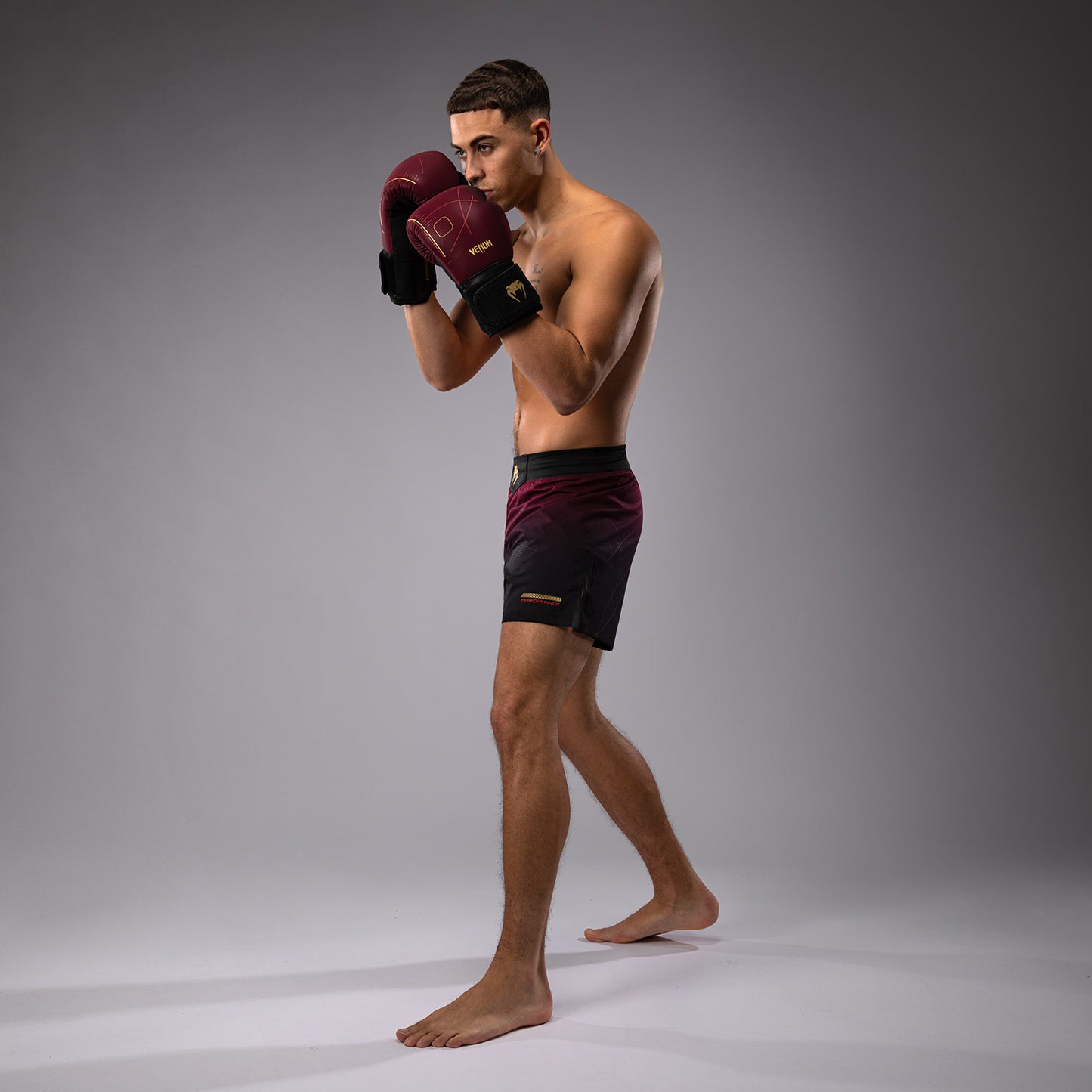 Venum Tactical XT Pantaloncini da combattimento - Nero/Borgogna/Oro