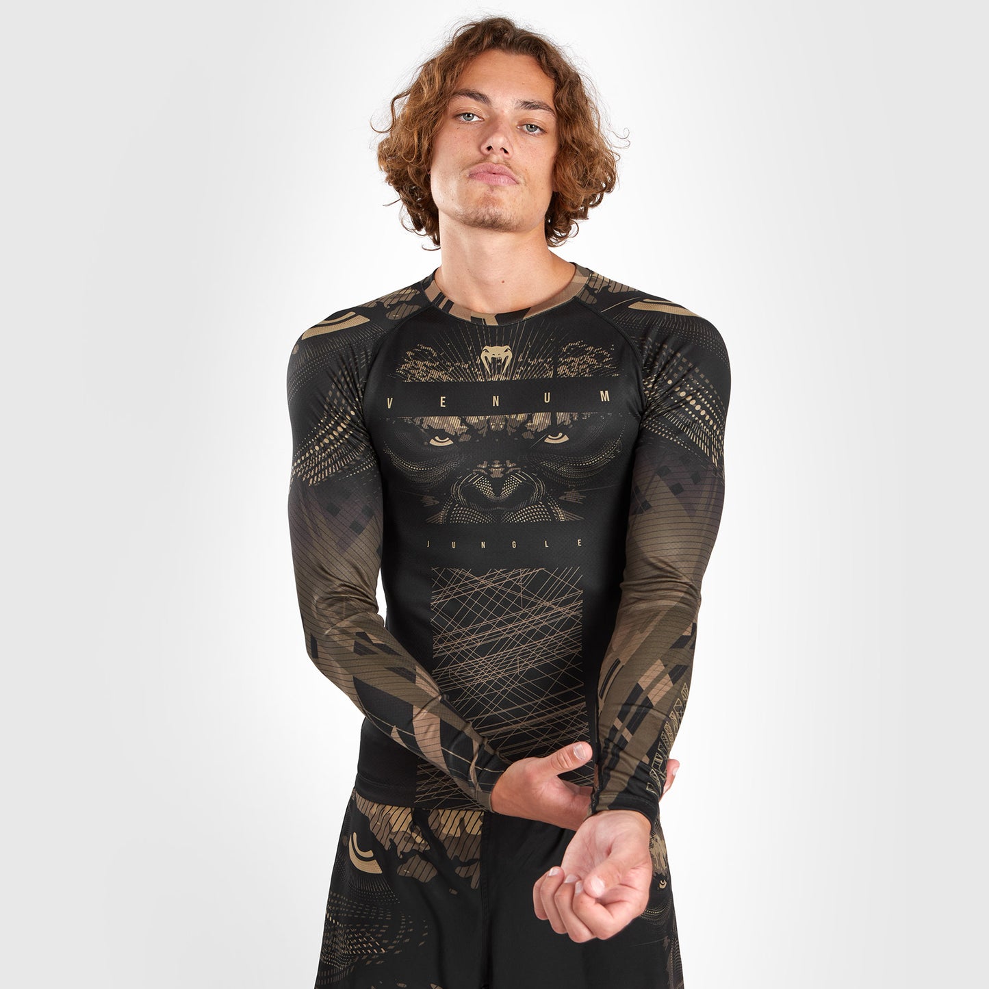 Venum Gorilla Jungle Rashguard a Maniche Lunghe - Nero/Sabbia