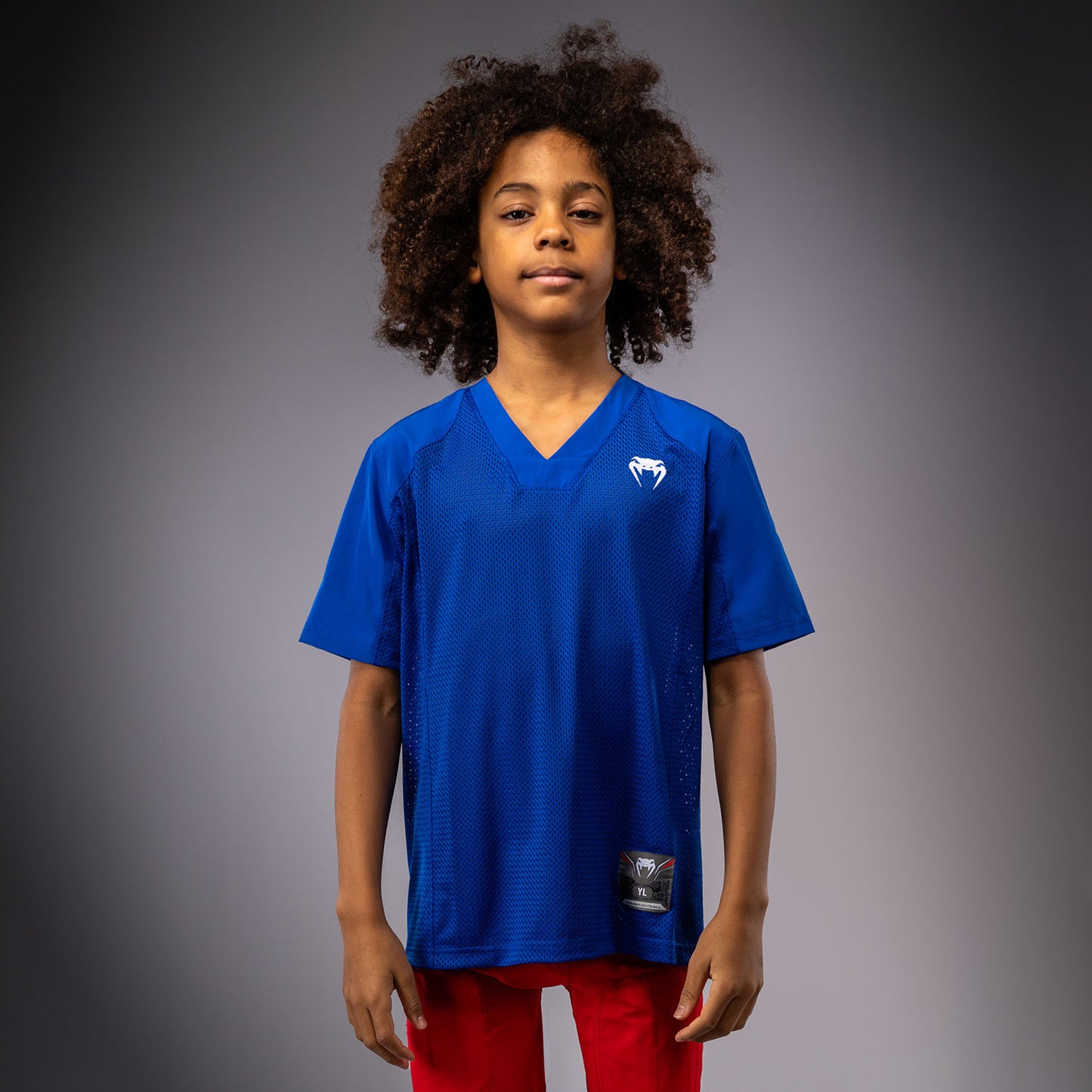 Venum Elite Football Maglietta da calcio a maniche corte per Bambini - Blu Reale